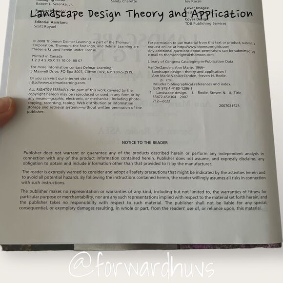 Landscape Design Theory and Design: Theory and Application 2008 Textbook - Picture 7 of 9